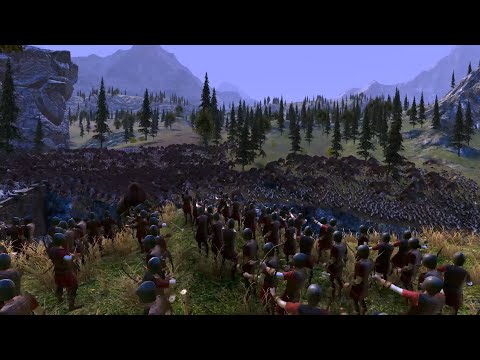 ►UEBS◄ Elven Huntress and Medieval Archers vs Dwarfs and Cave Hounds Castle Battle