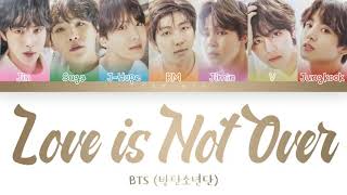 BTS LOVE IS NOT OVER lyrics song