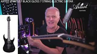 Video thumbnail for Artist Spiritus7 Black Gloss Guitar Review by Peter Northcote by Artist Guitars