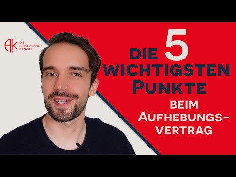 The 5 most important points of the termination agreement from the employee's perspective