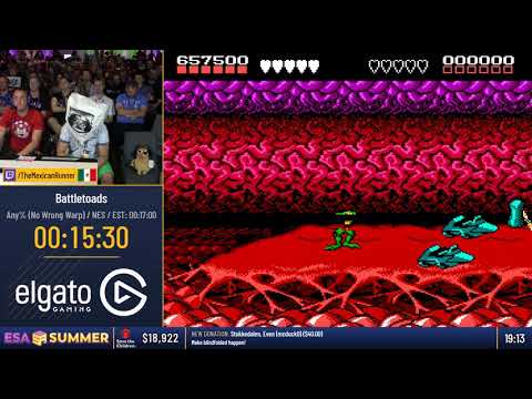 Battletoads BLINDFOLDED Turbo Tunnel DEATHLESS at ESA2018