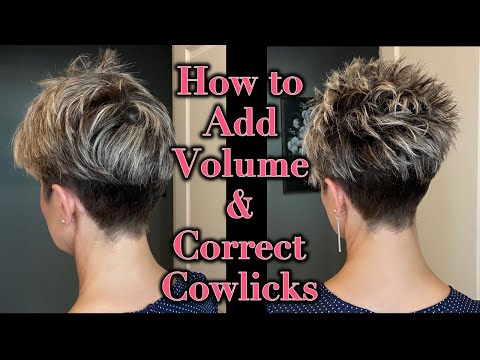 How to Get More Volume at the Crown & Correct Cowlicks...