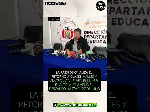 ¿Qué regiones de La Paz amplían el descanso pedagógico y cuáles retornan a clases este lunes?