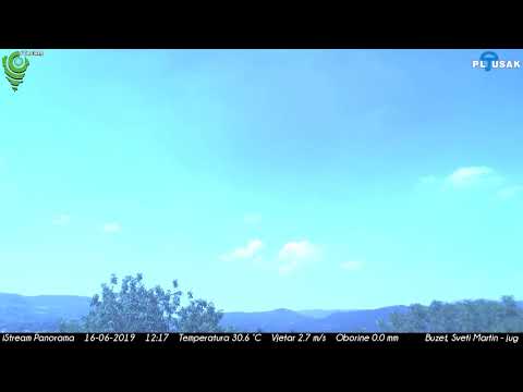 Buzet, Sveti Martin - jug 16.06.2019 Day HD TimeLapse