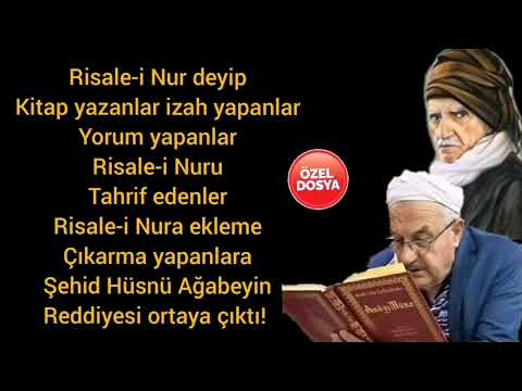 Risale-i Nur deyip kitap yazan satanlara Şehid Hüsnü Bayramoğlu ağabeyimizin reddiyesi!