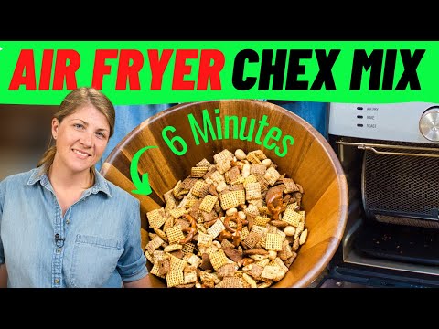 Air Fryer Chex Mix - Made FAST in the Pampered Chef Deluxe Air Fryer Basket