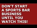 How to Start a Sports Bar Business | Free Sports Bar Business Plan Template Included