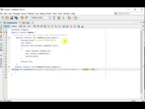 Java Hex To Decimal Using User Defined Method
