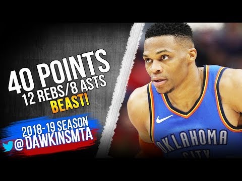 Russell Westbrook Full Highlights 2018 12 28 Thunder vs Suns   40 12 8!  FreeDawkins
