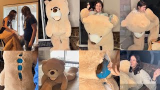MAKING GIANT TEDDY BEAR COSTUME! (PART 2)