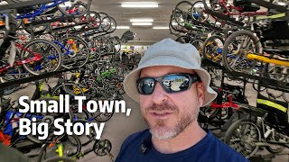 Huge Bike Shop in a 100 Year Old Movie Theatre?!? 🇺🇸 | Van & Trike Tour Stop #2