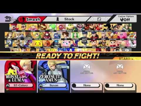 Donatos Biweekly 10/13 - Suyon (Zero Suit Samus) vs CrazyColorz5 (Rosalina) - SSB4 Bracket