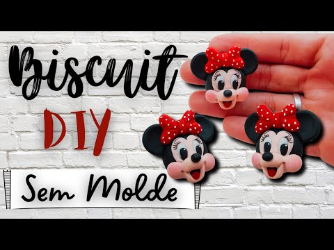 DIY - APLIQUE MINNIE MOUSE DE BISCUIT, PASSO A PASSO COMPLETO / SEM MOLDE