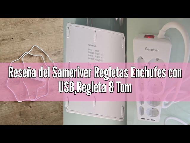 Vídeo relacionado con JSVER Enchufe Pared Cube Regleta Enchufe con USB de 3 Tomas (1 Schuko Europeo+2 Enchufes EU) con 3 USB Puertos Alargadera Electrica Sobretensiones para el hogar, la Oficina y los Viajes-Negro