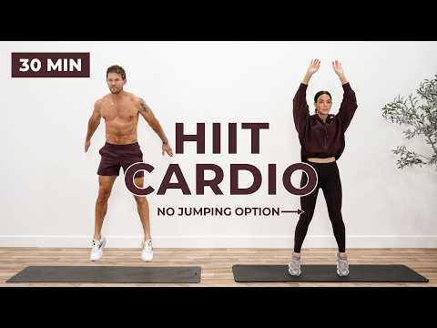 30 Min No Repeats HIIT Cardio Workout (No Equipment + Low Impact Options)