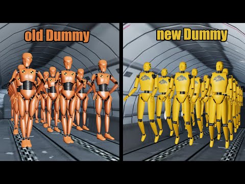 Dummy Crash Test: Old vs New Dummy (Crash Hard) - Beamng drive