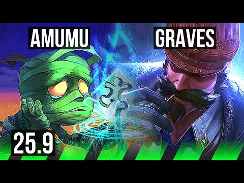 AMUMU vs GRAVES (JGL) | 17/2/22, 34k DMG, Legendary | EUW Master | 25.9