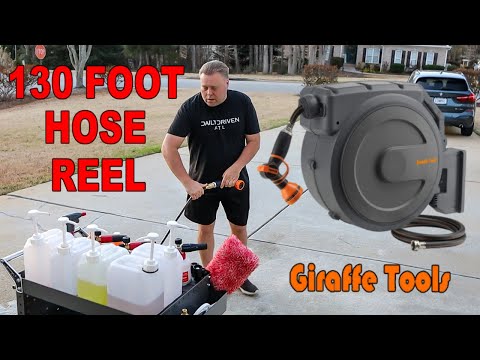 Giraffe Tools 130 ft. Retractable Garden Hose Reel | Review and Testing