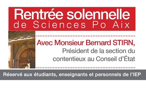Bernard STIRN à Sciences Po Aix