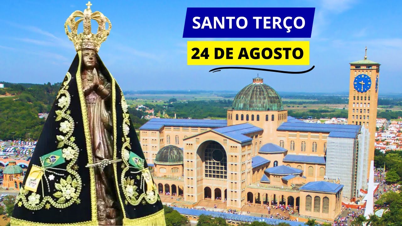 SANTO TERÇO DE APARECIDA DE HOJE - 24/08/2024 | MISTÉRIOS GOZOSOS | VIRGEM MARIA, ROGAI POR NÓS