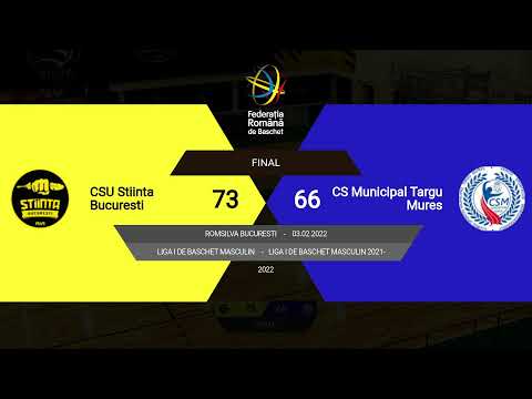 L1BM 2021-2022: CSU Știința București - CSM Târgu Mureș
