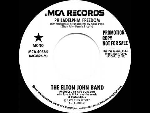 1975 Elton John - Philadelphia Freedom (mono radio promo 45)
