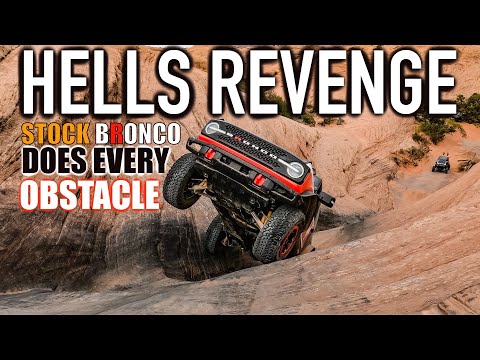 Hells Revenge Trail - Ford Bronco does EVERY obstacle & almost flips