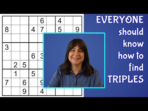 Lots of TRIPLES! Useful Sudoku Strategy - Great for Beginners to Know