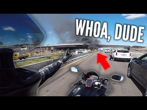 CAR FLIPPED, BLEW UP & CAUGHT FIRE! "ASSAULTED" FHP OFFICER - MOTORCYCLE vs BAD DRIVERS - RPSTV