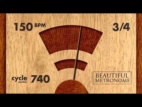 150 BPM 3/4 Wood Metronome HD