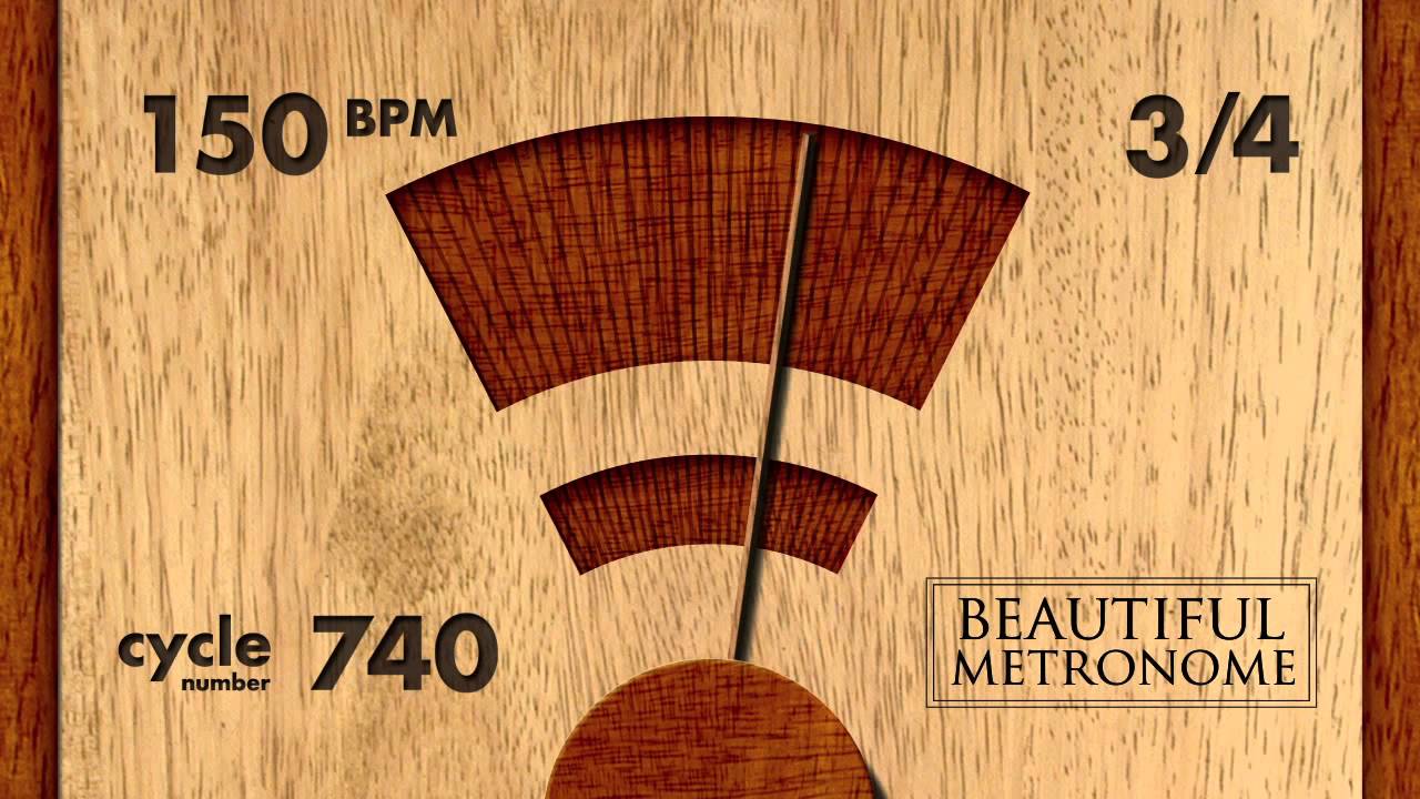 150 BPM 3/4 Wood Metronome HD