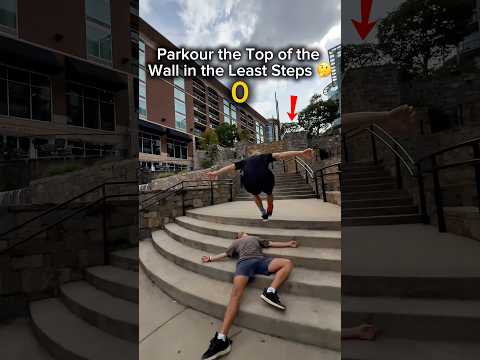 Parkour to the Top of the Wall in the Least Steps 🤔 @b@bob_reese@cob@cobytatum