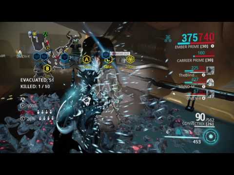 Warframe: Ember Prime Gameplay - The Pacifism Defect: Mission 2 : Part IV (Earth) Evacuation Escort