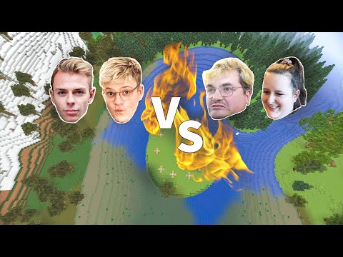 Minecraft Krig!  (Kristan & Morten vs Cap & Lejbe)