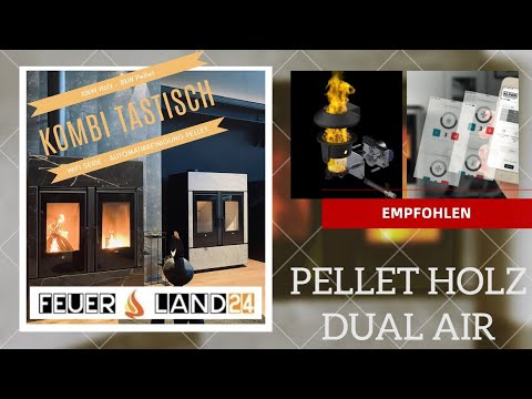 Probably the highest quality combination stove, simply top class! Pellet Wood Dual Air Hybrid feu...