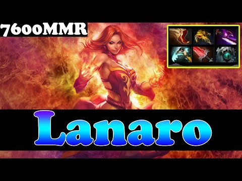 Dota 2 - Lanaro 7600 MMR Plays Lina - Ranked Match Gameplay