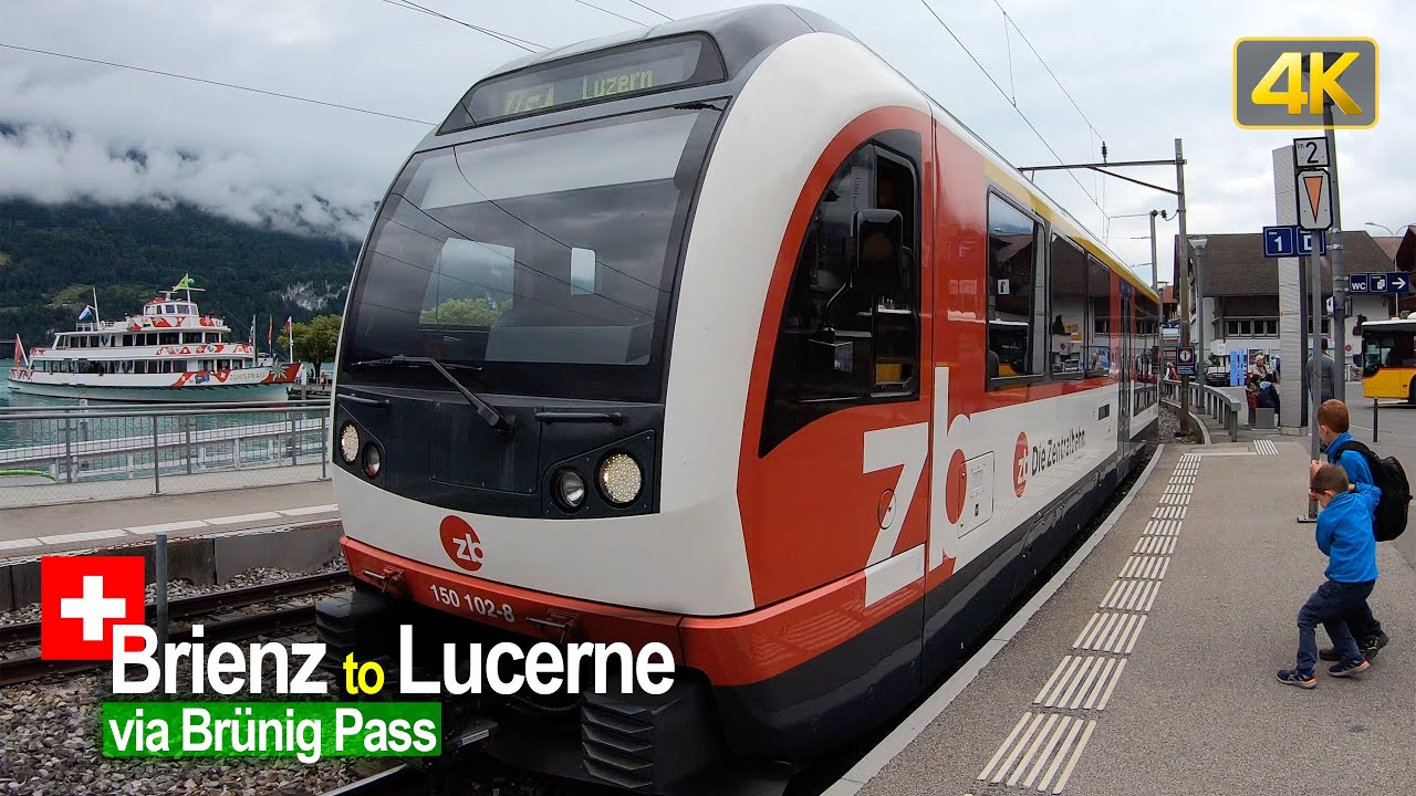 Brienz to Lucerne by Train via Brünig Pass | FULL Length Video