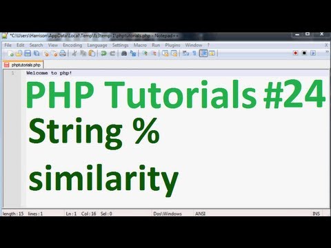 Basic PHP Programming Tutorial 24: String similarity