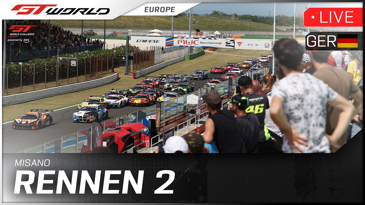 LIVE | Rennen 2 | Misano | GT World Challenge powered by AWS 2026 (Deutsch)