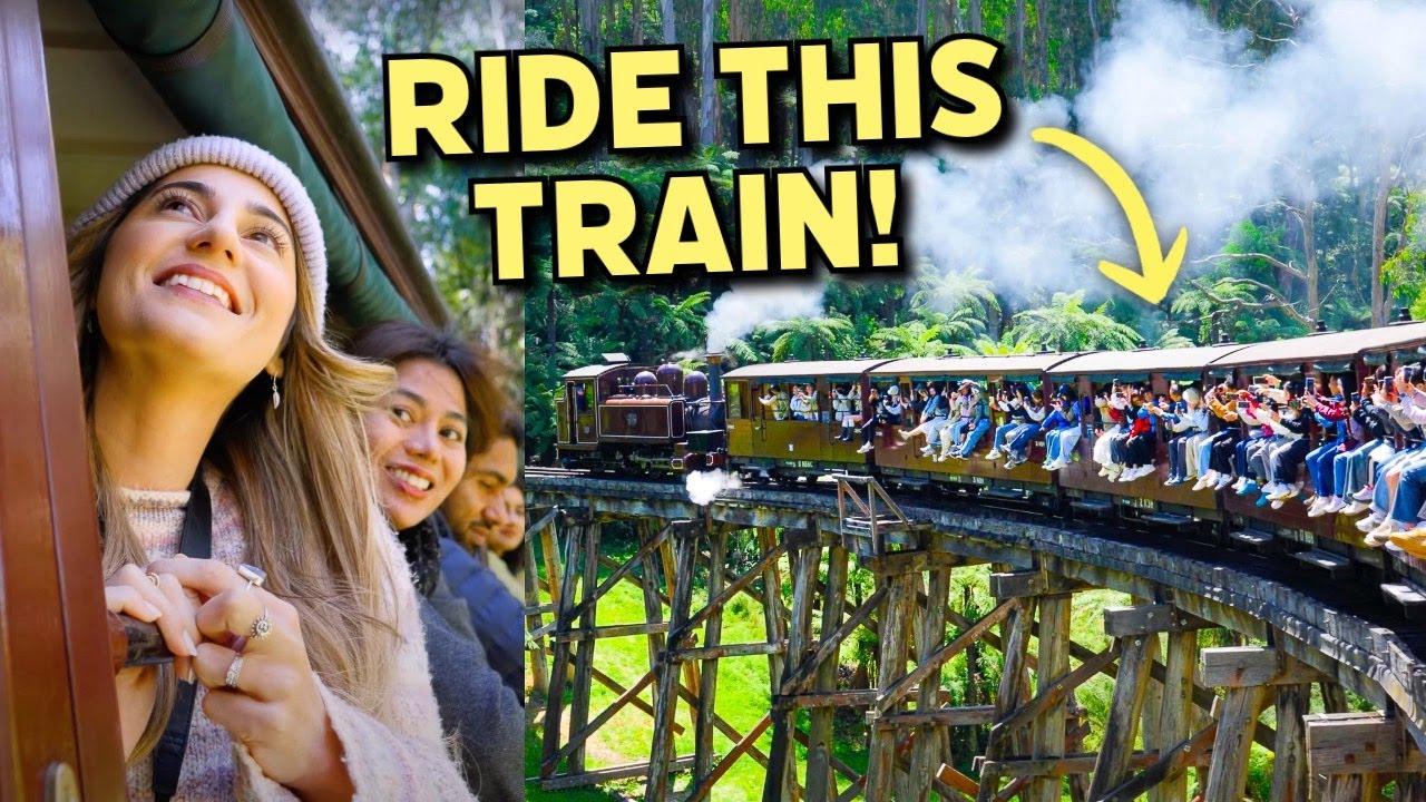 An adventurer embarks on journey with Puffing Billy Railway.