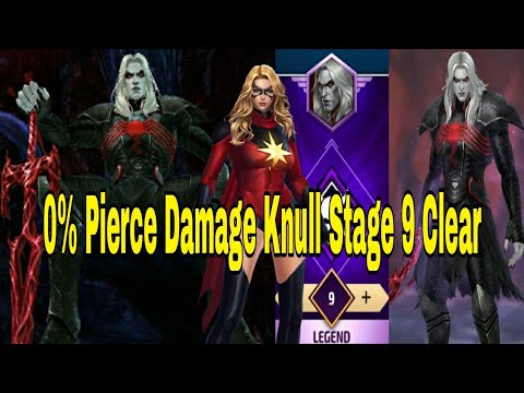 0% Pierce Damage WBL Knull Stage 9 Clear With Moonstone & Using CM Leadership - Marvel Future Fight