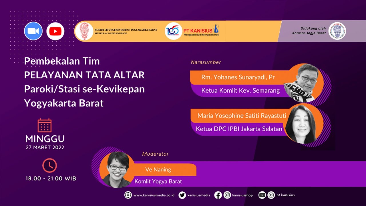 Webinar Pembekalan Tim Pelayanan Tata Altar