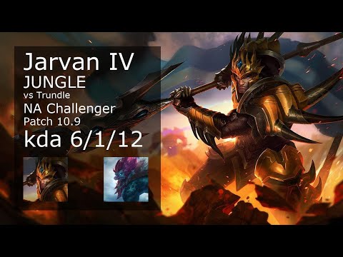 Jarvan IV vs Trundle Jungle - NA Challenger 6/1/12 Patch 10.9 Gameplay