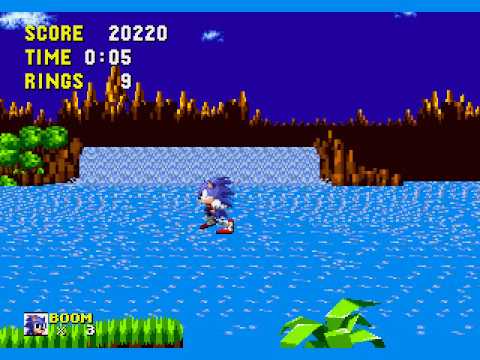 Sonic 1 Boomed (Sega Genesis Hack) Gameplay Part 1 (Green Hill Zone)