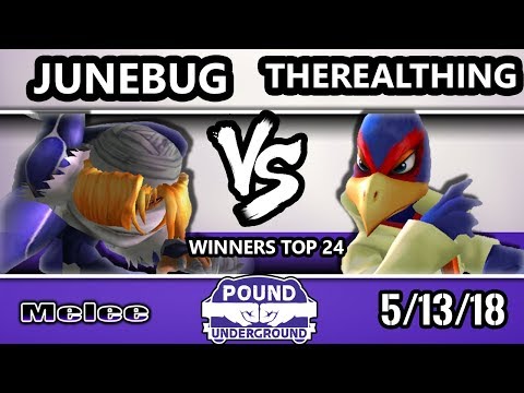 Pound Underground - Junebug (Sheik) Vs. TheRealThing (Falco) - Smash Melee Winners Top 24