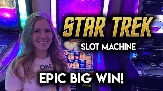 BIGGEST WIN on YOUTUBE! For STARTREK The FINAL FRONTIER! Slot Machine! Max Bet Red Alert Feature!!