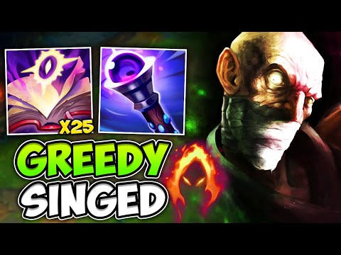 I tried the Greediest Singed build of all time but it actually worked