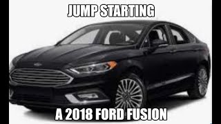 Jump Starting A 2018 Ford Fusion