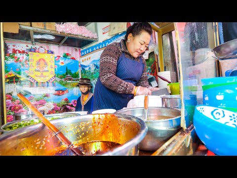 Street Food in Tibet - ULTIMATE TIBETAN FOOD TOUR + Amazing Potala Palace in Lhasa!