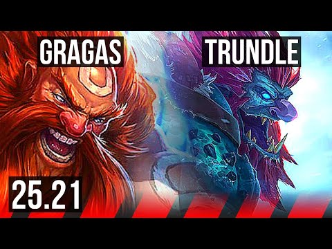 GRAGAS vs TRUNDLE (TOP) | 7 solo kills, 12/3/6, Dominating, 36k DMG | EUW Master | 25.21